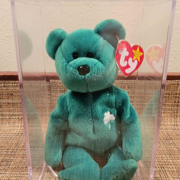 Ty Beanie Baby Erin The Bear 1997 Retired Plush Toy with Case - Picture 3 of 10